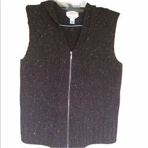 ❌SALE❌ Vintage Talbots Zip-Up Hooded Vest Sweater